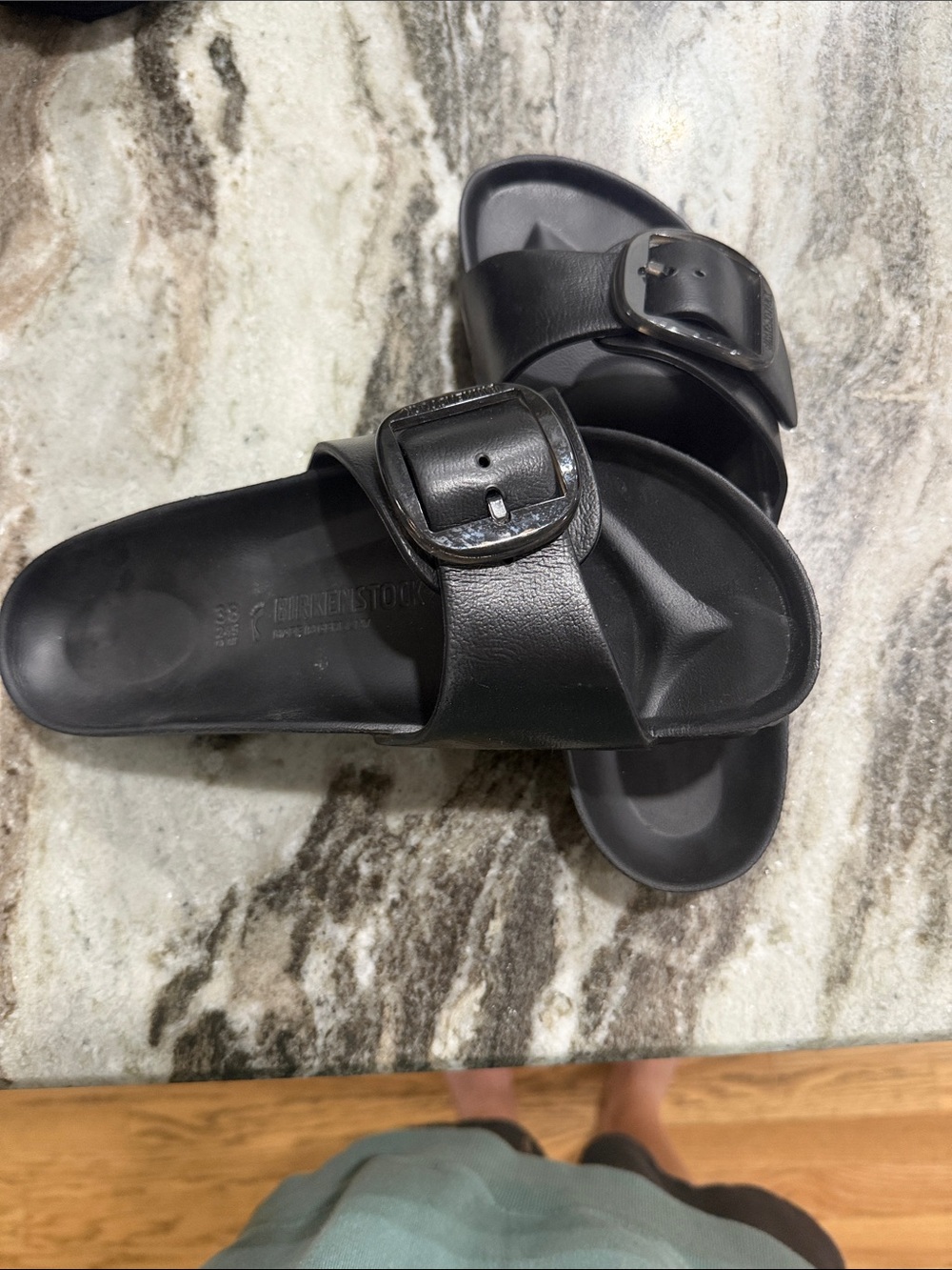 Birkenstock Black Single-Strap EVA Slide Sandals with Buckle - Picture 5 of 5